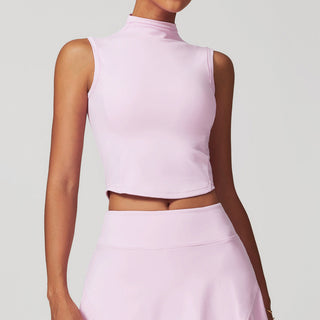 Nordic-wellness Elevate High Neck Top - Soft Pink
