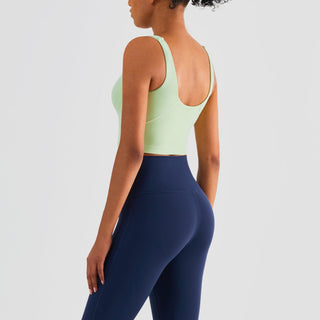 Nordic-wellness Active Longline Sports Bra - Aloe Green