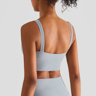 Nordic-wellness Sculpt Rib Sports Bra - Space Grey