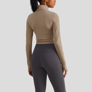 Nordic-wellness Zip Long Sleeve - Sandstone