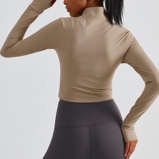Nordic-wellness Zip Long Sleeve - Sandstone