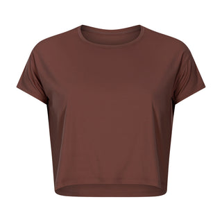Nordic-wellness Active Crop Tee - Chestnut