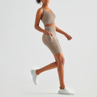 Nordic-wellness Flow Pocket Shorts - Sandstone