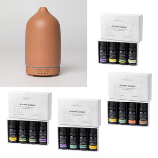 Aromapakke (Diffuser i Rose + 4 stk. oliesæt)