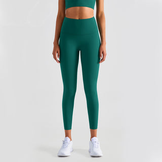 Nordic-wellness Cropped Top & Leggings - Dark Mint