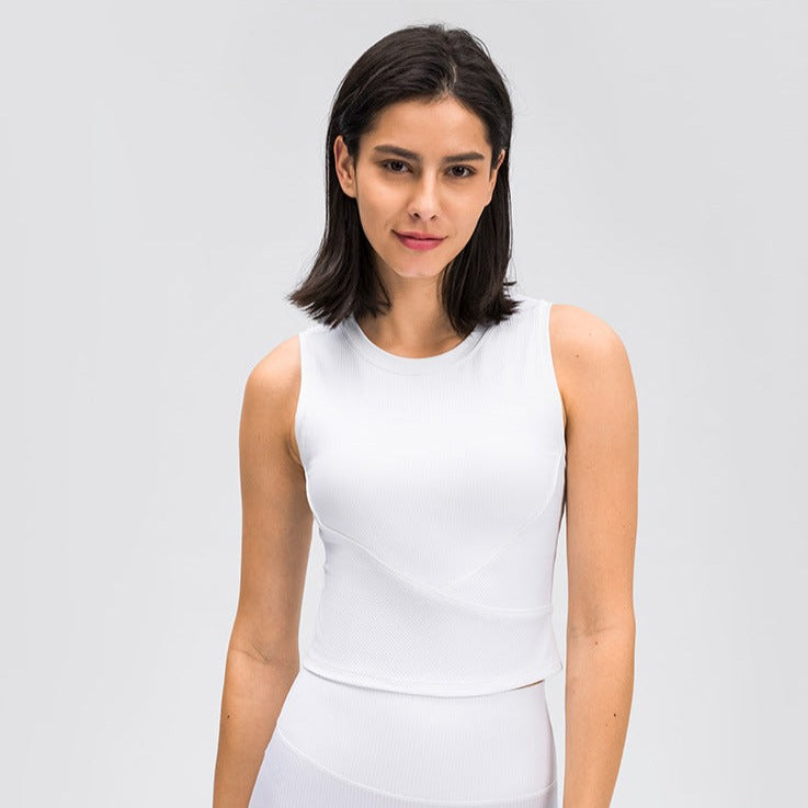 Nordic-wellness Cropped Tank Top - White