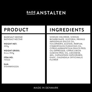 Badeanstalten- Badesalt Nektar 300 gram - Nordic- wellness.dk